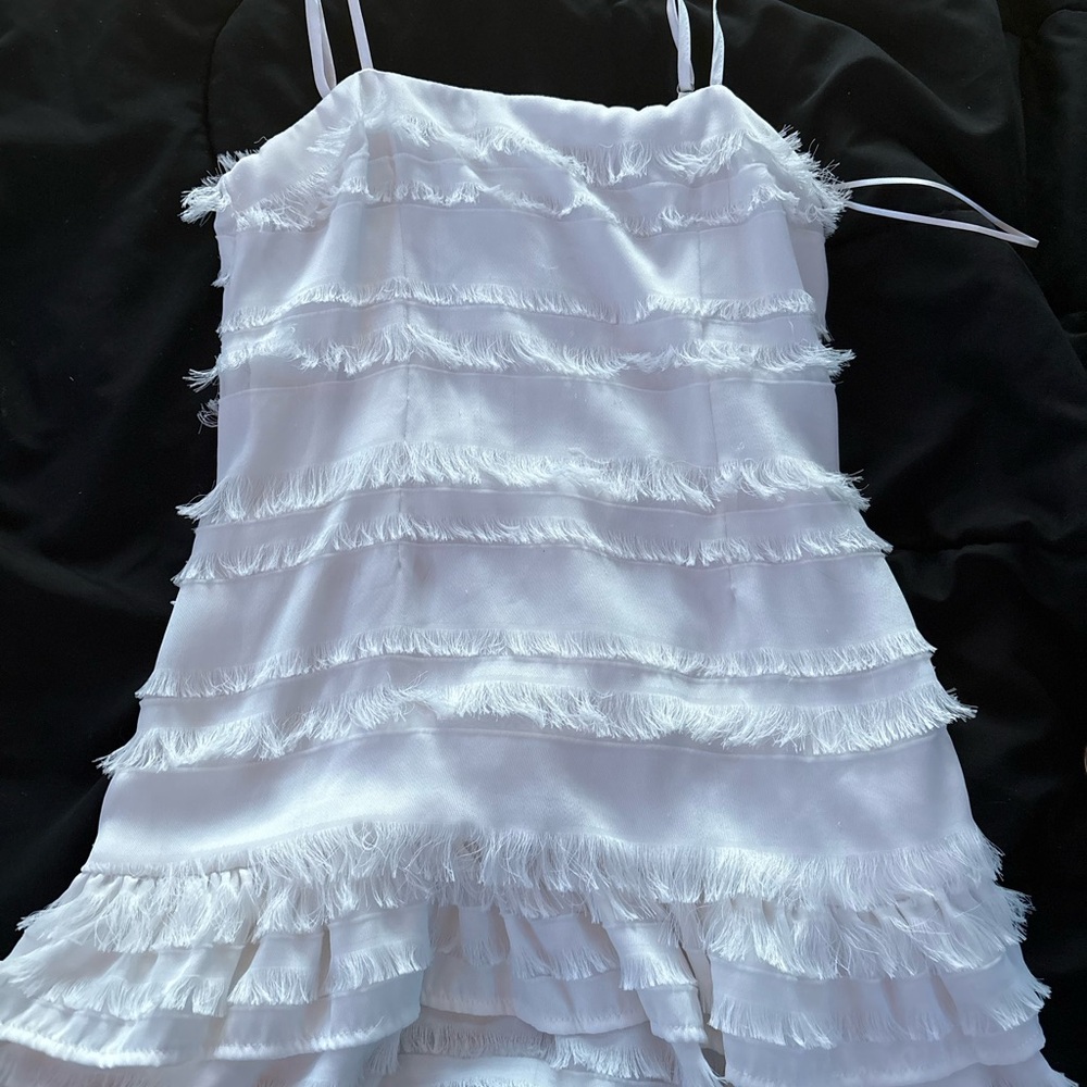 Princess Polly White Fringe Dress